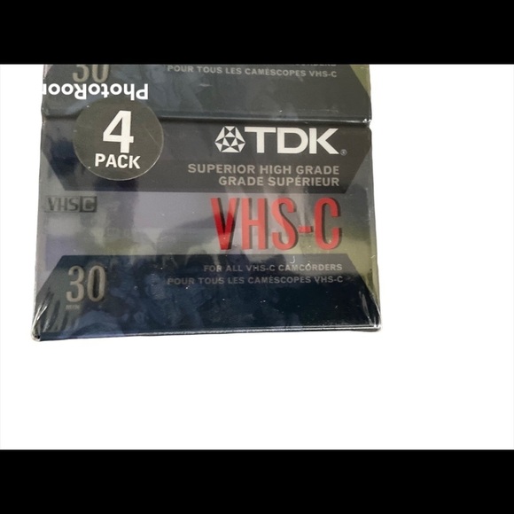 TDK VHS-C Cassette Tapes Pack of 4 NEW - Picture 2 of 4